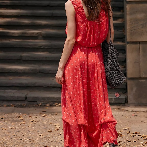 NEW Free People This Love Set In Hot Coral Combo - Picture 17 of 17